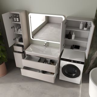 Тумба под раковину Style Line Атлантика Люкс Плюс СС-00002588 100 см карамель