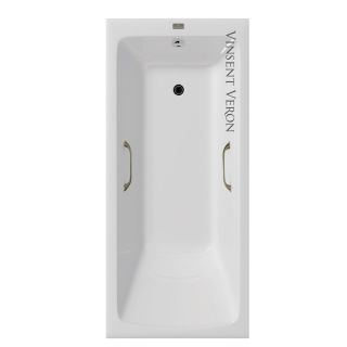 Ванна чугунная Vinsent Veron Kingston VKN1808050H/VH0012BR с ручками бронзовыми 180х80 см