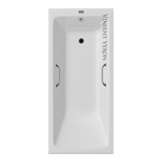Ванна чугунная Vinsent Veron Kingston VKN1808050H/VH0012CH с ручками хром 180х80 см