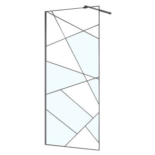 Душевая перегородка Azario Walk-in AZ-271-90-MGR-CGP 90 см профиль графит матовый стекло с узором