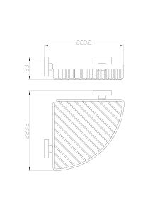 Полка для ванной Wonzon & Woghand Polo WW-8944-BN брашированный никель