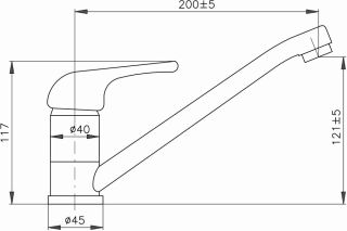 Смеситель для кухни Rav Slezak Sazava SA505.5 хром Смеситель для кухни Rav Slezak Sazava SA505.5 хром