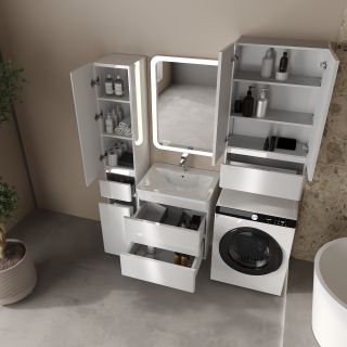 Тумба под раковину Style Line Атлантика Люкс Плюс СС-00002590 60 см белый глянец