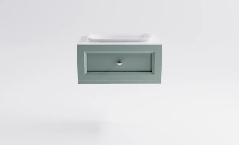 Тумба с раковиной Astra-Form Классик 4631177714047 80 см зелёный матовый