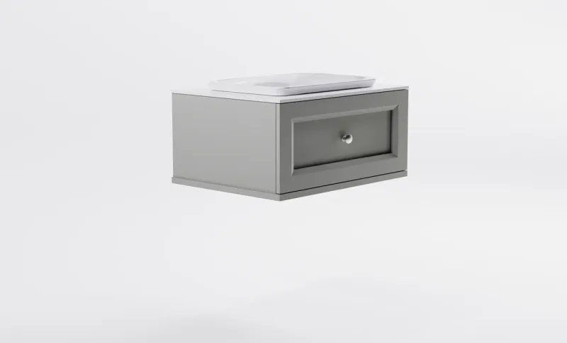 Тумба с раковиной Astra-Form Классик 4631177714061 80 см серый матовый