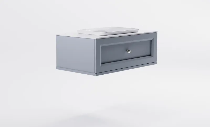 Тумба с раковиной Astra-Form Классик 4631177714177 100 см голубой матовый