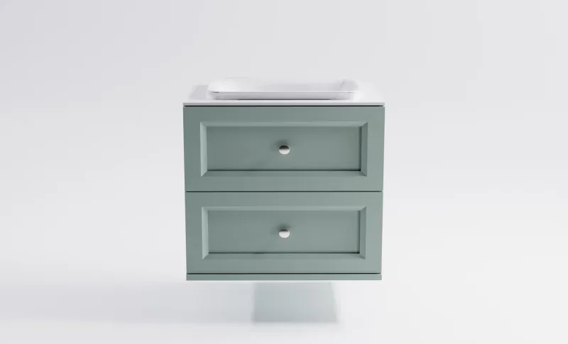 Тумба с раковиной Astra-Form Классик 4631177714283 80 см зелёный матовый