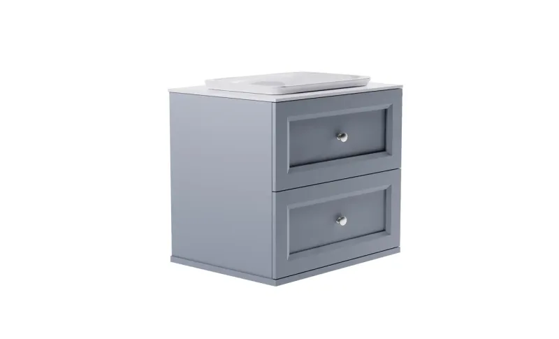 Тумба с раковиной Astra-Form Классик 4631177714290 80 см голубой матовый