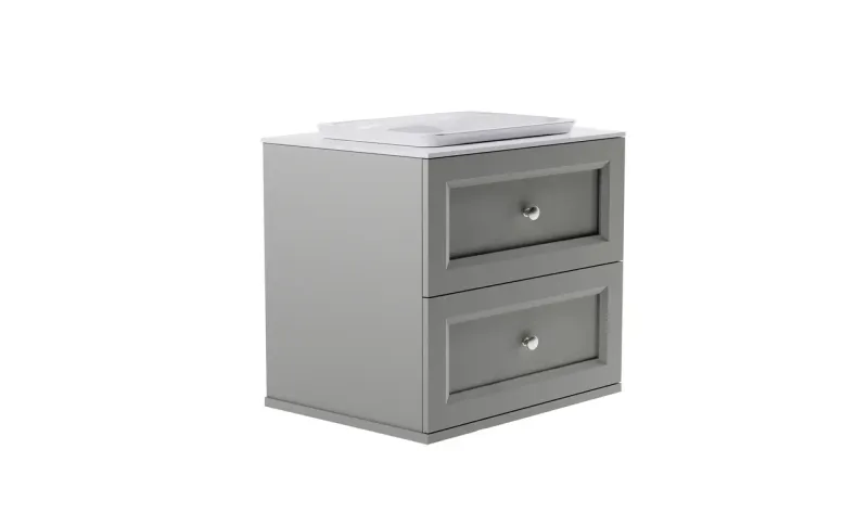 Тумба с раковиной Astra-Form Классик 4631177714245 70 см серый матовый