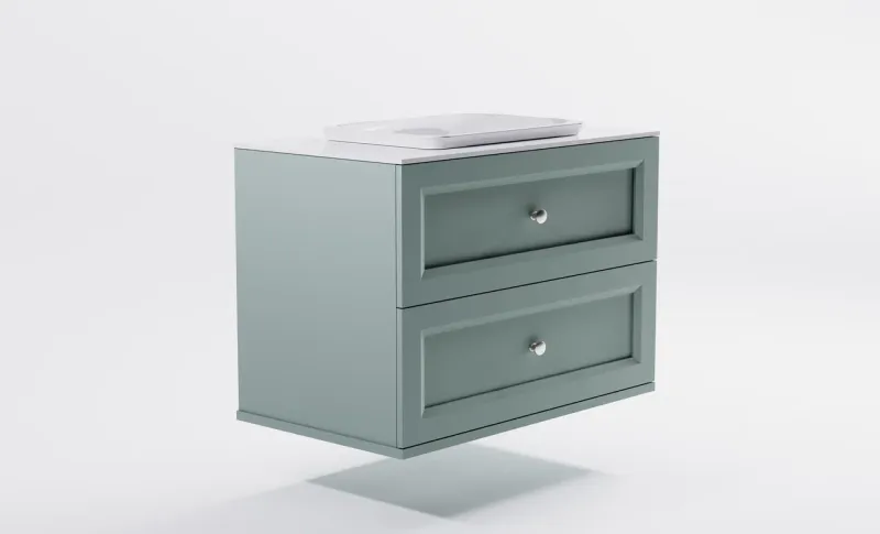 Тумба с раковиной Astra-Form Классик 4631177714344 90 см зелёный матовый