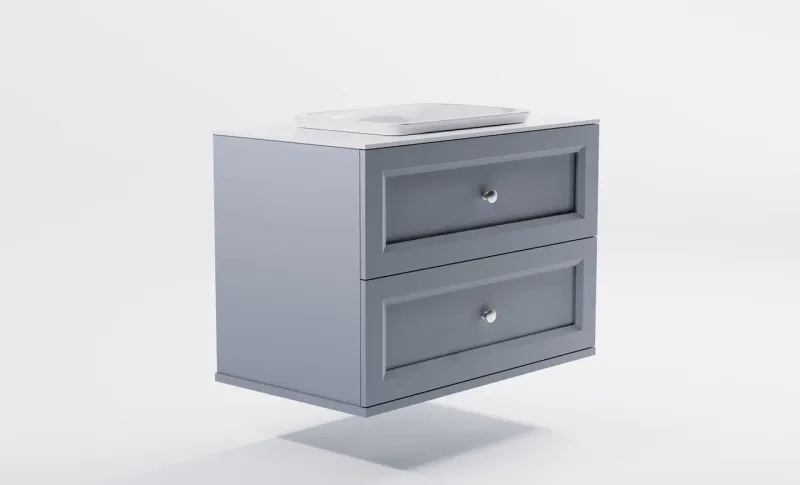 Тумба с раковиной Astra-Form Классик 4631177714351 90 см голубой матовый