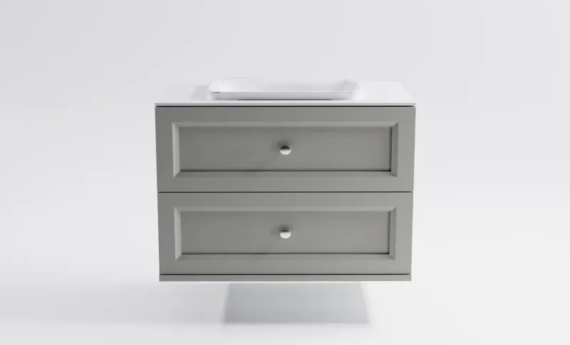 Тумба с раковиной Astra-Form Классик 4631177714368 90 см серый матовый