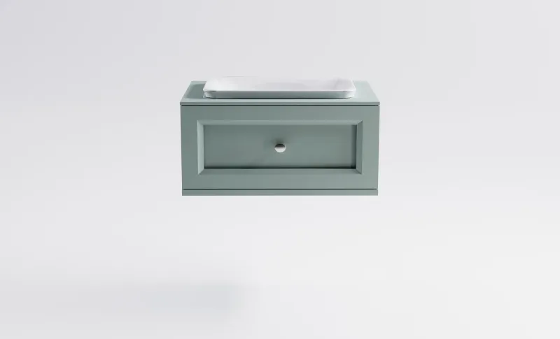 Тумба с раковиной Astra-Form Классик 4631177715488 80 см зелёный матовый