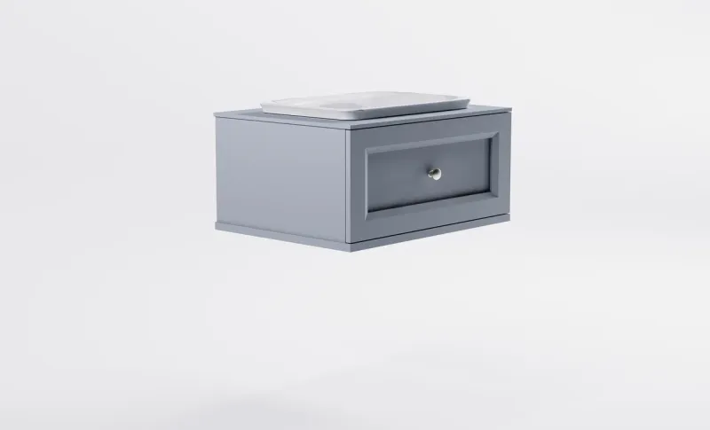 Тумба с раковиной Astra-Form Классик 4631177715495 80 см голубой матовый