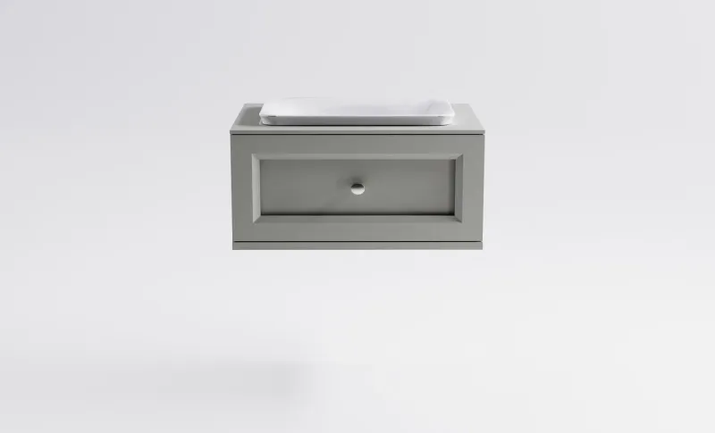 Тумба с раковиной Astra-Form Классик 4631177715501 80 см серый матовый