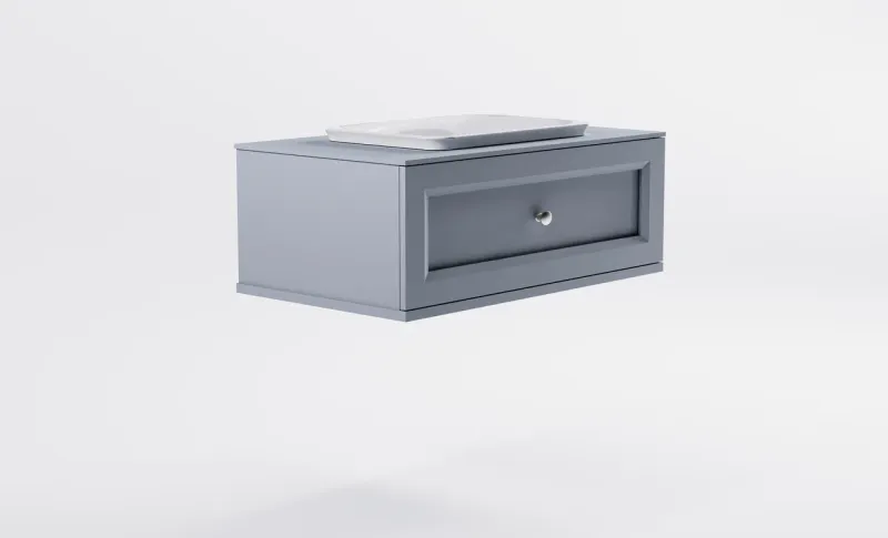 Тумба с раковиной Astra-Form Классик 4631177715617 100 см голубой матовый