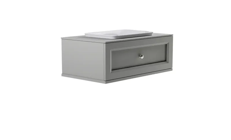 Тумба с раковиной Astra-Form Классик 4631177715563 90 см серый матовый