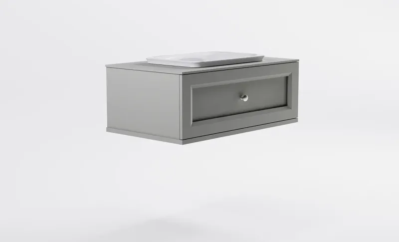 Тумба с раковиной Astra-Form Классик 4631177715563 90 см серый матовый