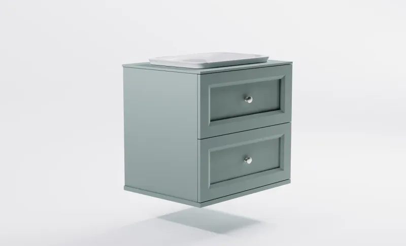 Тумба с раковиной Astra-Form Классик 4631177715723 80 см зелёный матовый