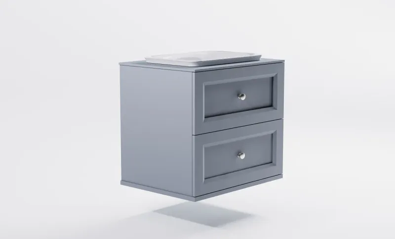 Тумба с раковиной Astra-Form Классик 4631177715730 80 см голубой матовый