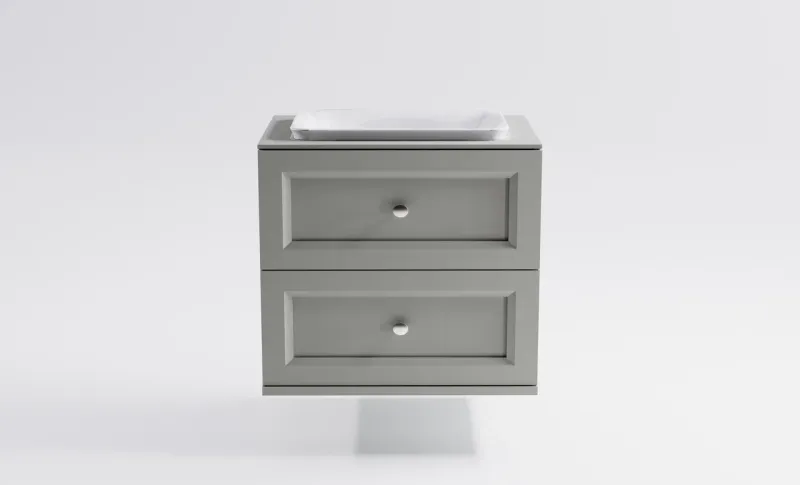 Тумба с раковиной Astra-Form Классик 4631177715747 80 см серый матовый