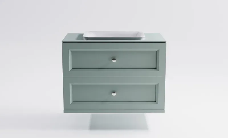 Тумба с раковиной Astra-Form Классик 4631177715785 90 см зелёный матовый