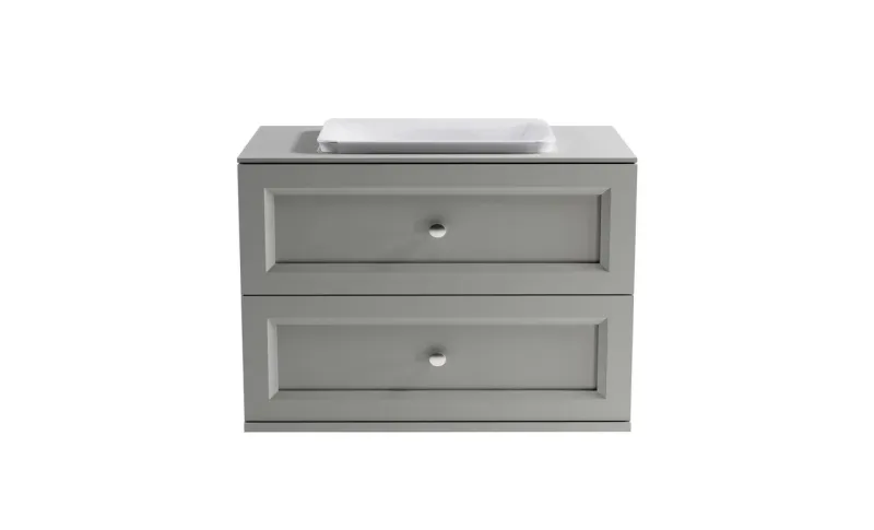 Тумба с раковиной Astra-Form Классик 4631177715808 90 см серый матовый
