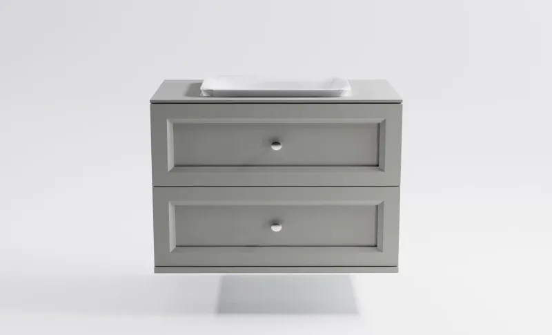 Тумба с раковиной Astra-Form Классик 4631177715808 90 см серый матовый