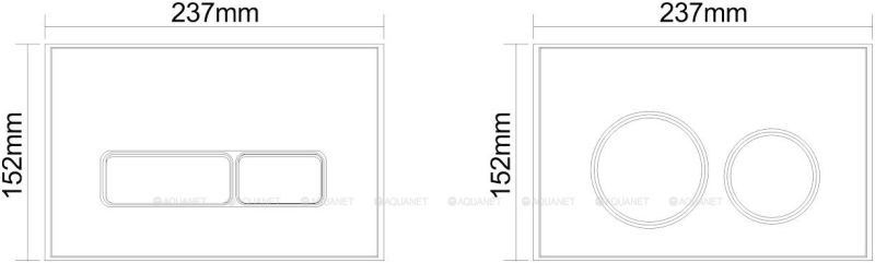 Клавиша смыва Aquanet AQ-PRO-02CR 346766 хром