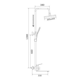 Душевая стойка Shevanik S6136C белый Душевая стойка Shevanik S6136C белый
