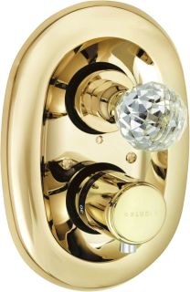 Встраиваемый смеситель для ванны и душа Kludi 1926 с термостатом позолоченный 5172045G4 Встраиваемый смеситель для ванны и душа Kludi 1926 с термостатом позолоченный 5172045G4