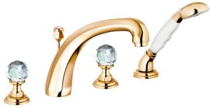 Смеситель на борт ванны Kludi 1926 позолоченный 5152445G4