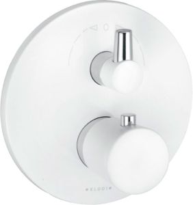 Встраиваемый смеситель для ванны и душа Kludi Balance с термостатом белый/хром 528309175