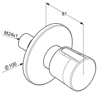 Переключатель на два положения Kludi Balance для душа хром 528470575 Переключатель на два положения Kludi Balance для душа хром 528470575