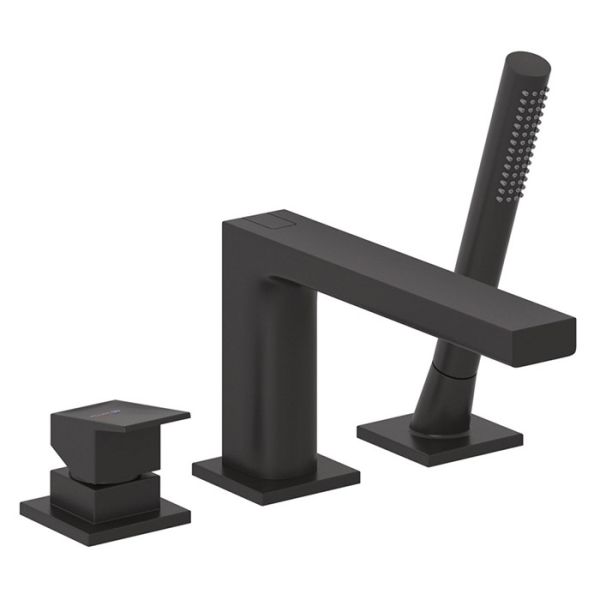 Смеситель на борт ванны Kludi Decus 54448N275 сталь оружейная брашированная