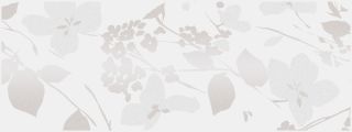 Декор Kerama Marazzi MLD\A67\15000 Вилланелла Цветы белый глянцевый 15x40x0,8