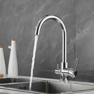Смеситель для кухни Shevanik S168 с подключением фильтра хром Смеситель для кухни Shevanik S168 с подключением фильтра хром