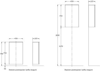 Тумба-модуль хранение без боковин Kerama Marazzi Caravan KMCACb45MBt0 45 см сливочный матовый Тумба-модуль хранение без боковин Kerama Marazzi Caravan KMCACb45MBt0 45 см сливочный матовый