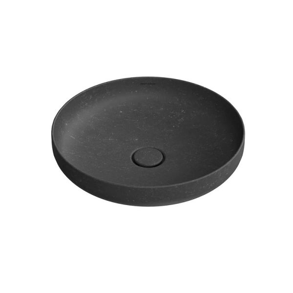 Раковина накладная Kerama Marazzi Safi KMSFWb46MBlSt0 46 см чёрный камень
