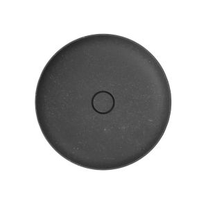 Раковина накладная Kerama Marazzi Safi KMSFWb46MBlSt0 46 см чёрный камень