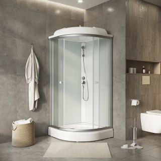 Душевая кабина Niagara Light L90/17 90x90 см профиль хром стекло прозрачное