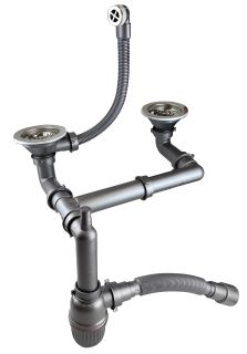Сифон Bettoserb 125335 для мойки на 2 чаши 3 1/2" Сифон Bettoserb 125335 для мойки на 2 чаши 3 1/2"