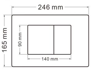 Кнопка смыва ABBER AC0120MB чёрный матовый