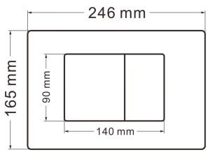 Кнопка смыва ABBER AC0120MCH хром матовый