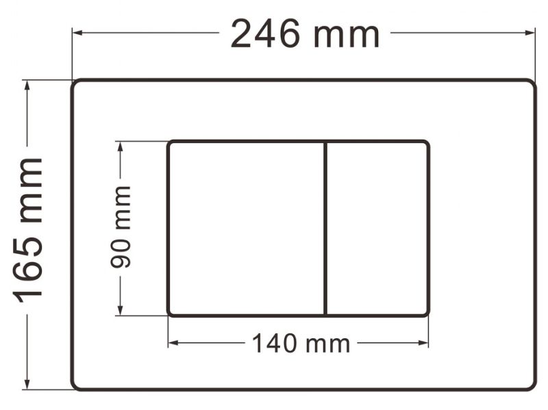 Кнопка смыва ABBER AC0120MCH хром матовый