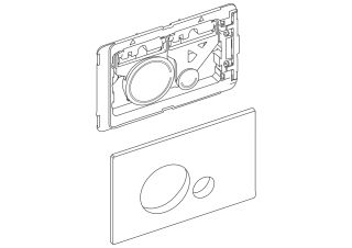 Кнопка смыва BelBagno SFERA CZR/BB-SR-GM, цвет-оружейная сталь