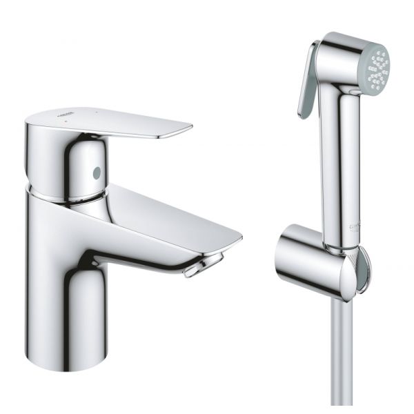Смеситель для раковины Grohe BauEdge 23757001 с гигиеническим душем Хром
