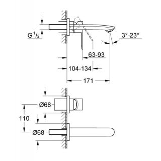 Смеситель для раковины GROHE Eurostyle New 19571002 хром Смеситель для раковины GROHE Eurostyle New 19571002 хром
