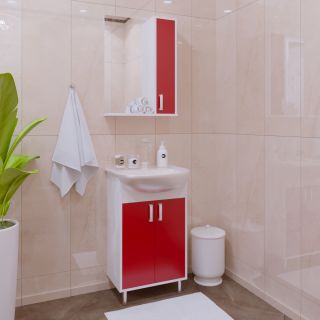 Тумба под раковину Corozo Колор 50см белый/красный SD-00000696 Тумба под раковину Corozo Колор 50см белый/красный SD-00000696