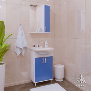 Тумба под раковину Corozo Колор 50см белый/синий SD-00000710 Тумба под раковину Corozo Колор 50см белый/синий SD-00000710